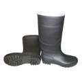 Botas de lluvia del trabajo (negro superior / suela negra).